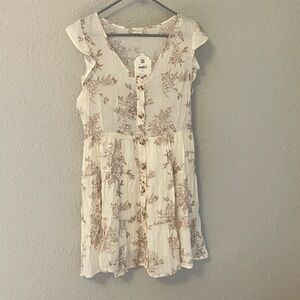 Altar'd State Cream Floral Mini Dress